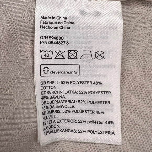 H&M Beautiful Light Pale Pink Embossed Paisley Pattern Skirt - Size 6, Like New - Picture 5 of 9